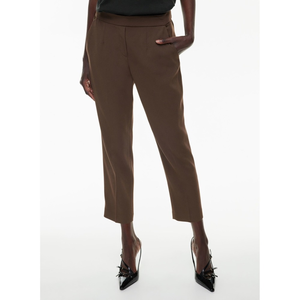 Babaton Aritzia Conan Cropped Tapered Dress Pants Brown Size 14 6508-R-WI22